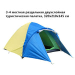 Big Camping Tent 3-4/5-8 Person Dual Layer Waterproof Pop Up Open Anti UV Tourist Tents for Outdoor Hiking Beach Travel Camping