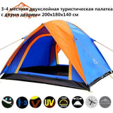 Big Camping Tent 3-4/5-8 Person Dual Layer Waterproof Pop Up Open Anti UV Tourist Tents for Outdoor Hiking Beach Travel Camping