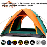 Big Camping Tent 3-4/5-8 Person Dual Layer Waterproof Pop Up Open Anti UV Tourist Tents for Outdoor Hiking Beach Travel Camping