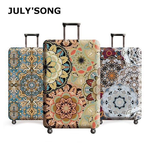 JULY'S SONG Vintage Floral Travel Luggage Cover Dust Case Suitcase Protective Cover Polyester Trolley Case cover