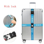 Luggage Strap Suitcase band Three digits password Belt Luggage Straps Cross Belt adjustable Travel accessorie Suitcase rope band