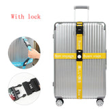 Luggage Strap Suitcase band Three digits password Belt Luggage Straps Cross Belt adjustable Travel accessorie Suitcase rope band