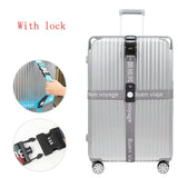 Luggage Strap Suitcase band Three digits password Belt Luggage Straps Cross Belt adjustable Travel accessorie Suitcase rope band