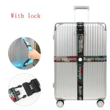 Luggage Strap Suitcase band Three digits password Belt Luggage Straps Cross Belt adjustable Travel accessorie Suitcase rope band