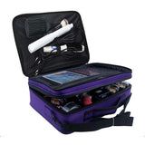 Travel Makeup Train  Cosmetic Case Makeup Organizer Portable Artist Storage Bag With Adjustable Dividers for Cosmetics Brushes