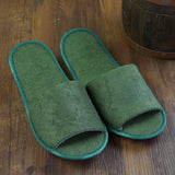 1 pair Foldable Home Hotel Breathable  Slippers SPA Travel Salon Wear With Storage Cotton Cloth Travel Accessories