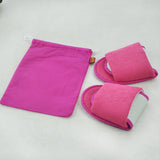 1 pair Foldable Home Hotel Breathable  Slippers SPA Travel Salon Wear With Storage Cotton Cloth Travel Accessories